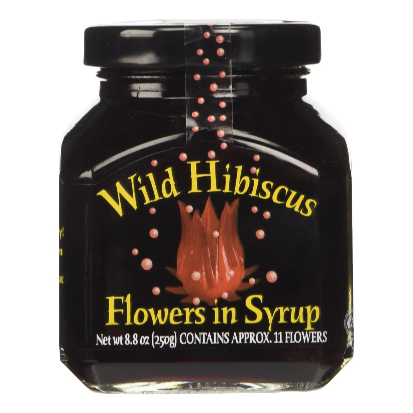 Flores De Hibisco Silvestre En Almíbar 8.8 Oz Sabor Frambuesa