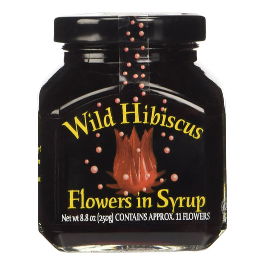 Flores De Hibisco Silvestre En Almíbar 8.8 Oz Sabor Frambuesa