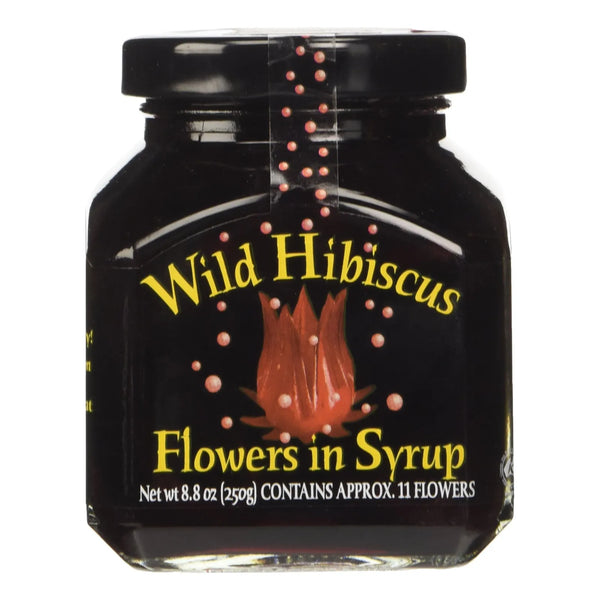 Flores De Hibisco Silvestre En Almíbar 8.8 Oz Sabor Frambuesa