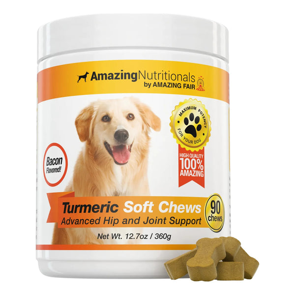 Masticables Suaves De Cúrcuma Para Perros Antioxidante 90 Unidades Alivia Dolor Articular