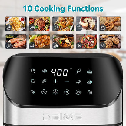 Freidora De Aire De 23.5 Litros DEIME Sin Aceite 1500W 10 Programas
