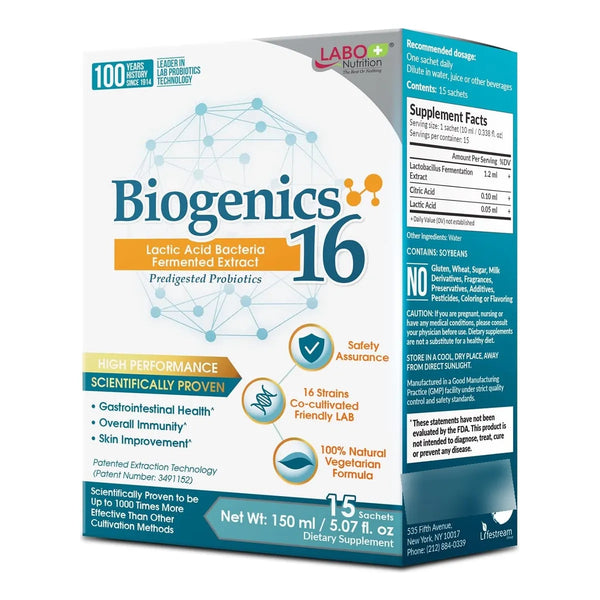 Extracto Fermentado Bacterias Acido Lactico Biogenics 16 Salud Intestinal 1000 Veces Mas Eficaz