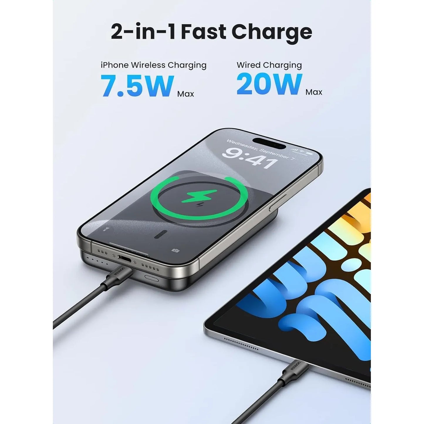 Power Bank Ugreen 10000mah Carga Inalambrica Y Rapida 20w - Imagen 6