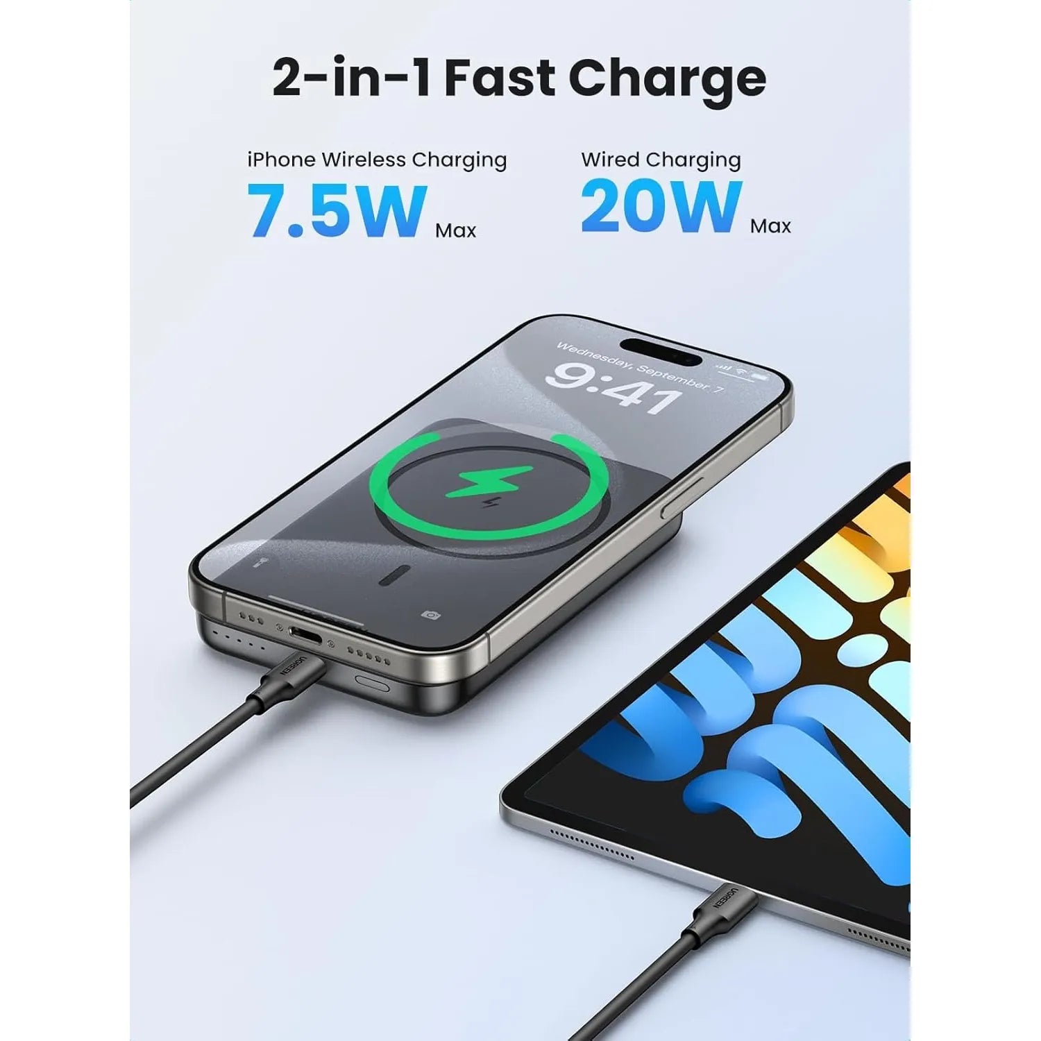Power Bank Ugreen 10000mah Carga Inalambrica Y Rapida 20w - Imagen 6