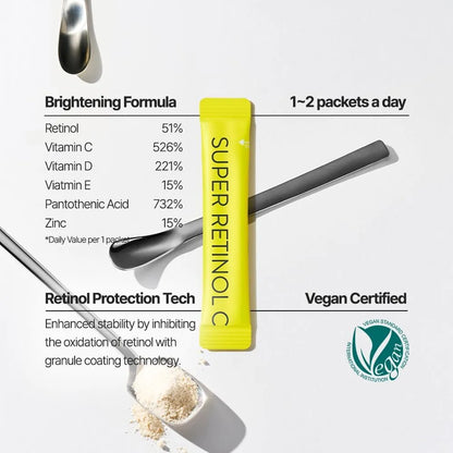 Super Retinol C Polvo Multivitamínico Para Piel Radiante Y Joven