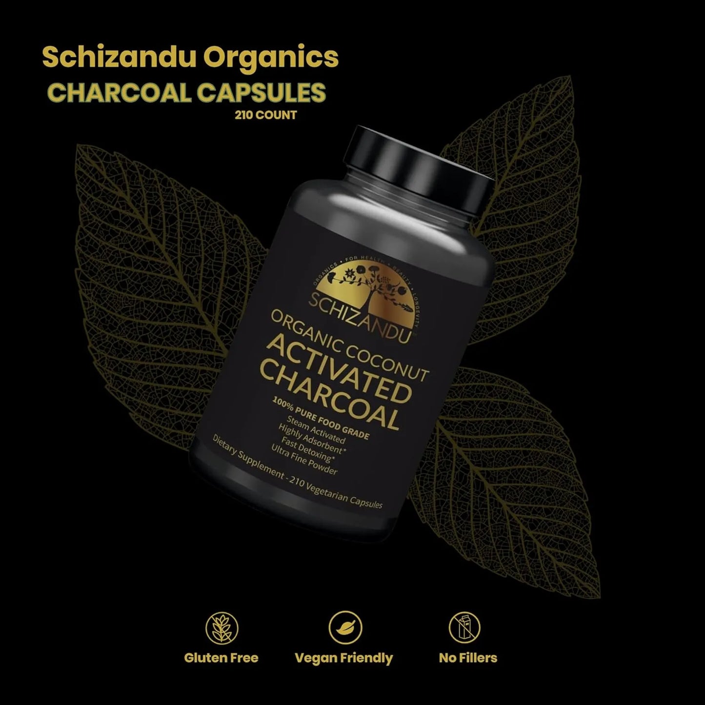 Capsulas De Carbon Vegetal Y Coco Organico 210 Unidades Desintoxicante Y Blanqueador Dental