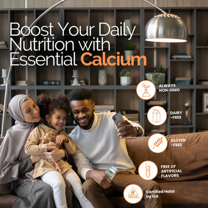 Zaytun Calcio Halal 650 Mg Con Vitamina D3 Para Huesos Fuertes 120 Cápsulas