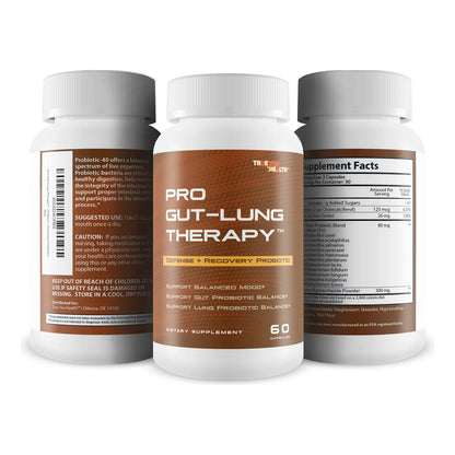 Pro Gut Lung Therapy Probiótico Premium 40MM UFC Equilibrio Intestinal Y Ánimo