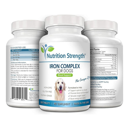 Hierro Para Perros Anémicos Con Vitamina C Apoya Salud Sanguínea Y Energía