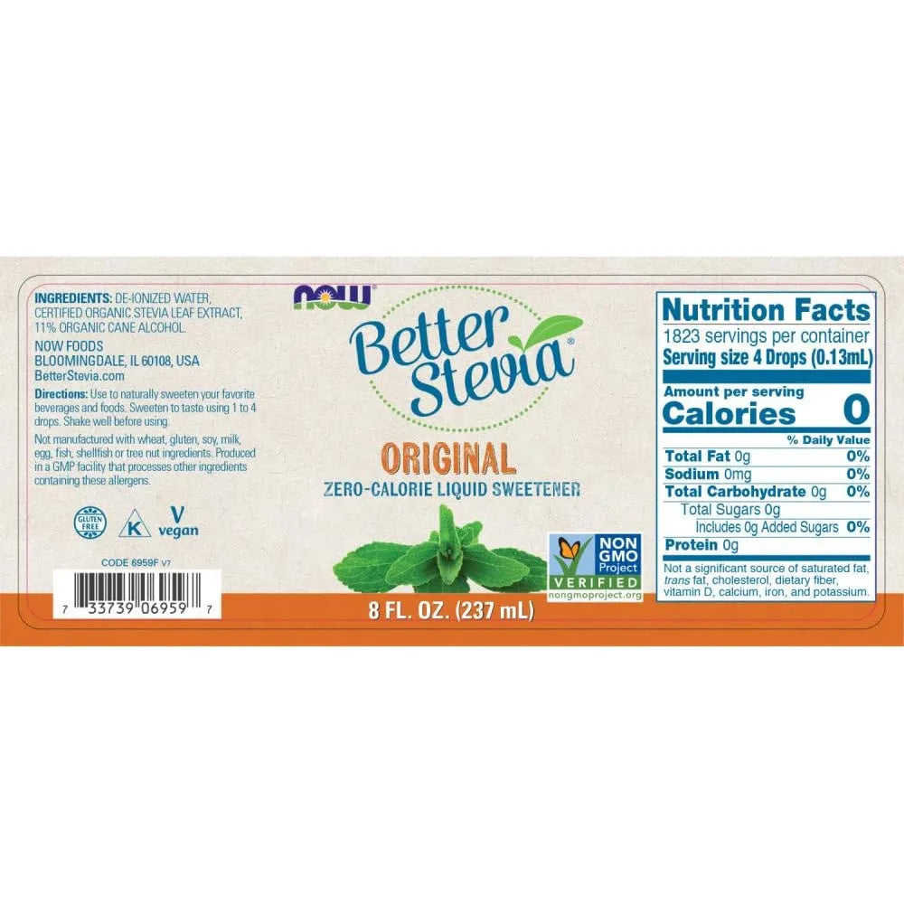 Extracto Liquido De Stevia Original 237 Ml Endulzante Natural Cero Calorias