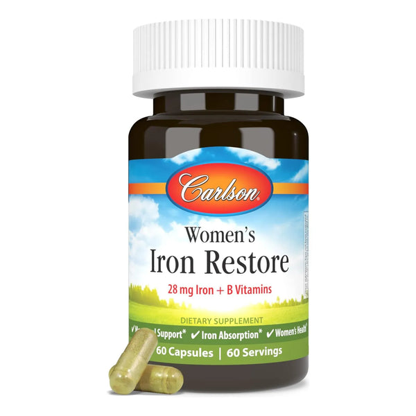 Suplemento De Hierro Para Mujer 28 Mg Con Vitaminas B 60 Capsulas