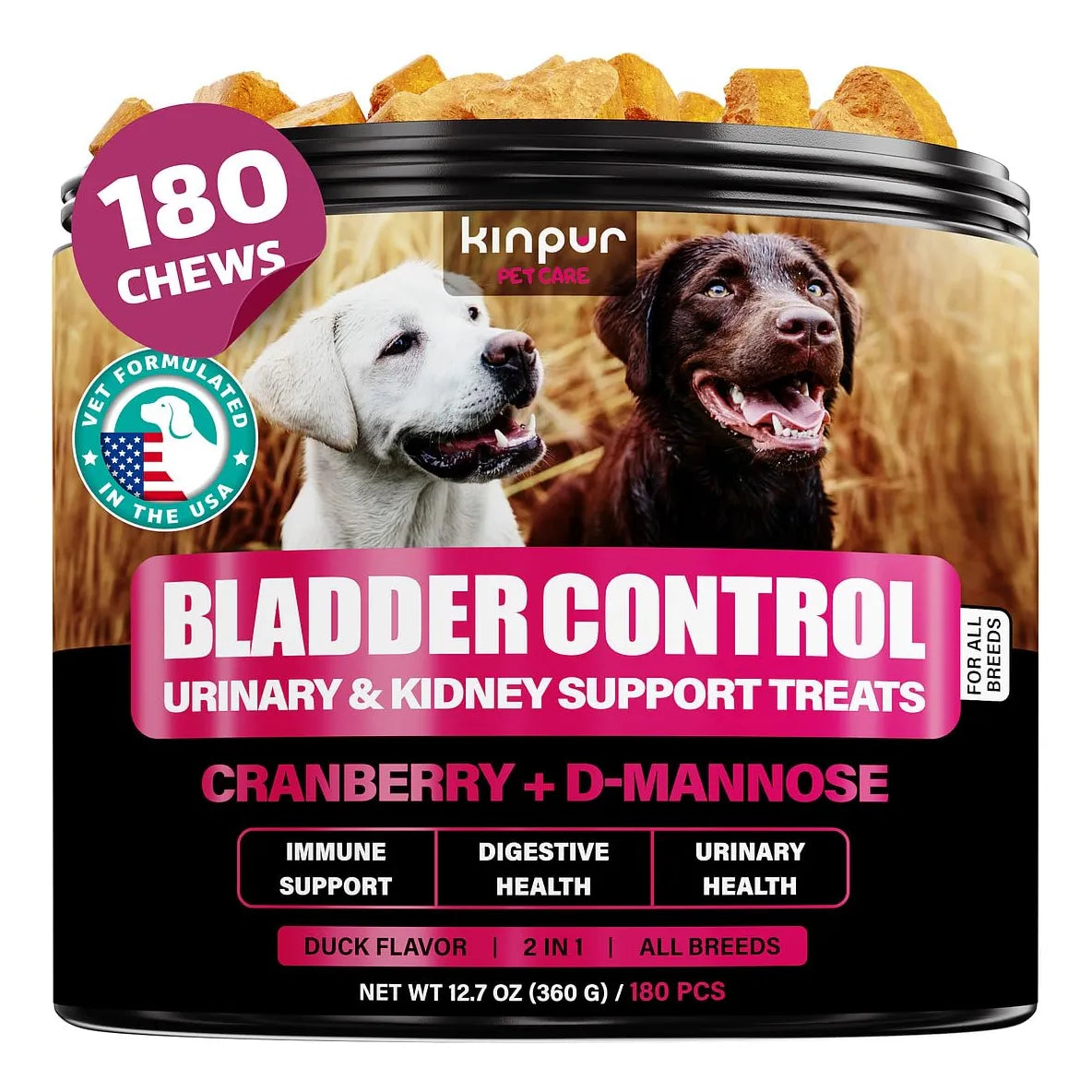 Tratamiento Natural Para Infecciones Urinarias En Perros 180 Masticables Con Arándano Y Dmanosa