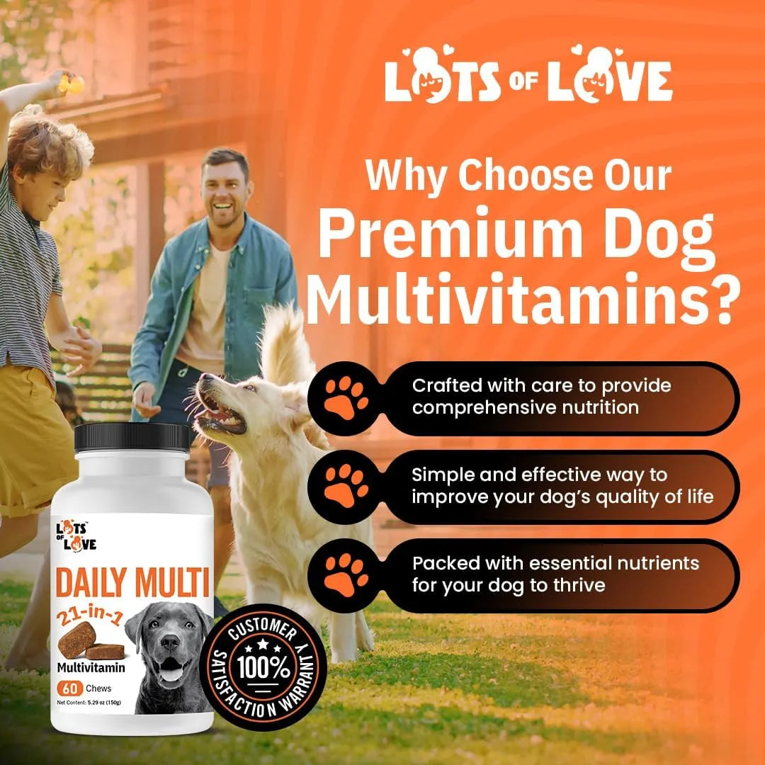 Masticables Multivitamínicos Diarios Para Perros 60 Unidades Salud Y Vitalidad