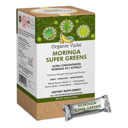 Té De Moringa Orgánico En Bolsitas Con Superalimentos Espirulina Y Vitamina C