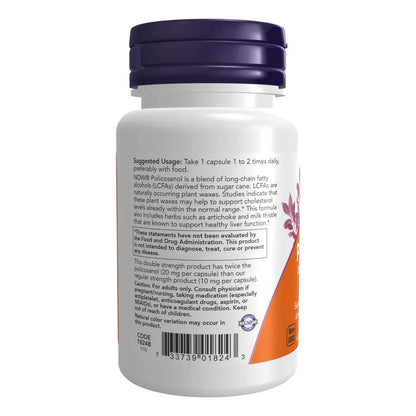 Policosanol Natural 90 Cápsulas Soporte Colesterol Vegano