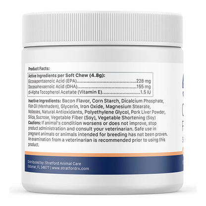 Golosinas Masticables Omega 3 Para Perros Pequeños Con Aceite De Pescado 60 Unidades