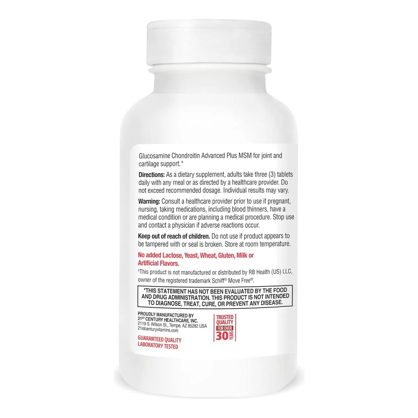 Tabletas Glucosamina Condroitina Avanzada 120 Unidades Salud Articular