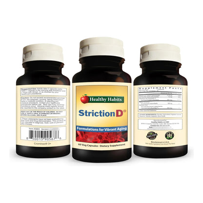 StrictionD Extracto De Banaba Canela De Ceilán Y Crominex 3 Suplemento Natural Para Azúcar Y Presión