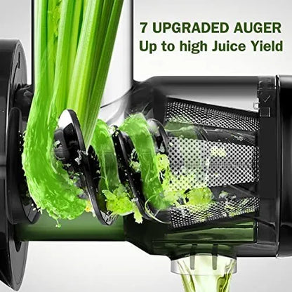 Extractor De Jugo Prensa En Frio Masticacion Lenta AMZCHEF Multifuncional 7 Espirales