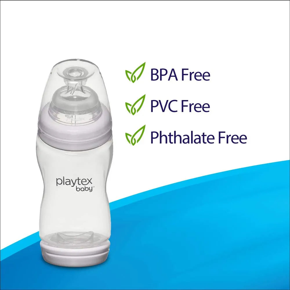 Paquete De 3 Botellas Playtex Libre De BPA Anticolicos Y Ergonomico