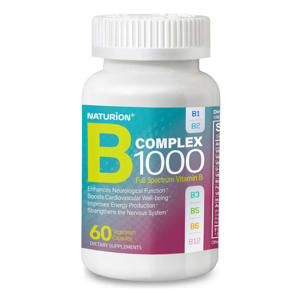 Complejo De Vitaminas B 1000 Con Adaptogenos Energia Corazon E Inmune 60 Capsulas