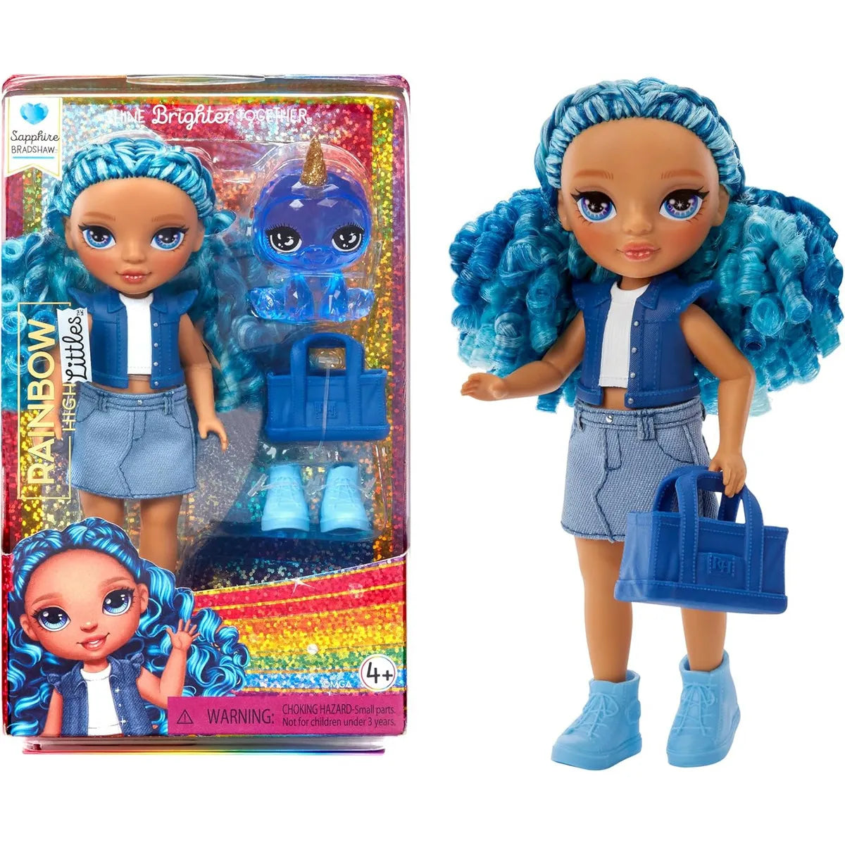 Muñeca Rainbow High Littles Sapphire Bradshaw Con Mascota Juguete Creativo