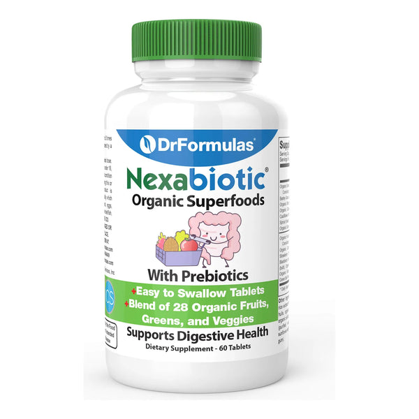 Fibra Prebiótica Orgánica Nexabióticos 60 Tabletas Alivia Estreñimiento