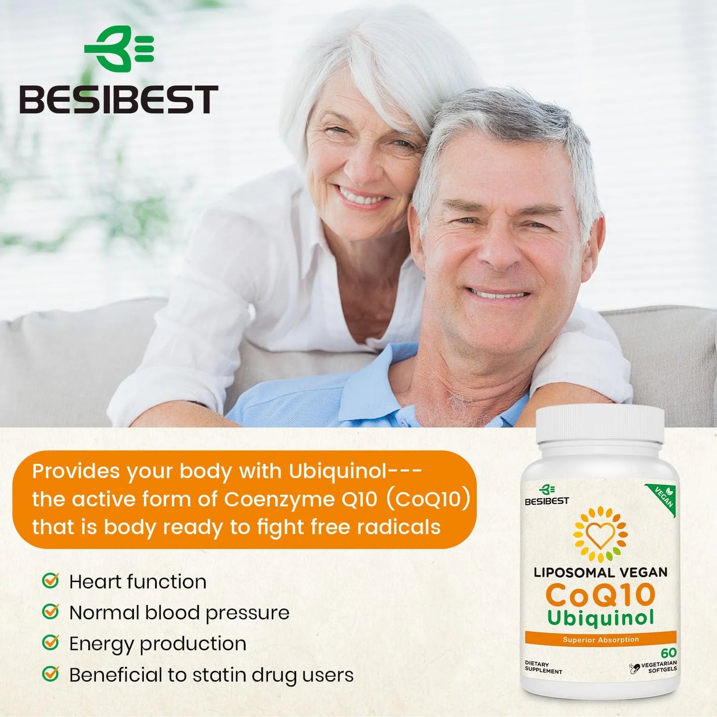 Capsulas Blandas 1000 Mg Coq10 Ubiquinol Alta Absorcion Antioxidante Corazon Y Energia