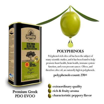 Aceite De Oliva Virgen Extra Primera Extracción Fría Ellora Farms DOP Grecia