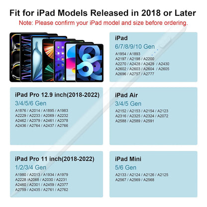 Lápiz Óptico Para iPad Carga Rápida Compatible Con Modelos 2018 2024 Incluye Estuche Y Puntas De Repuesto