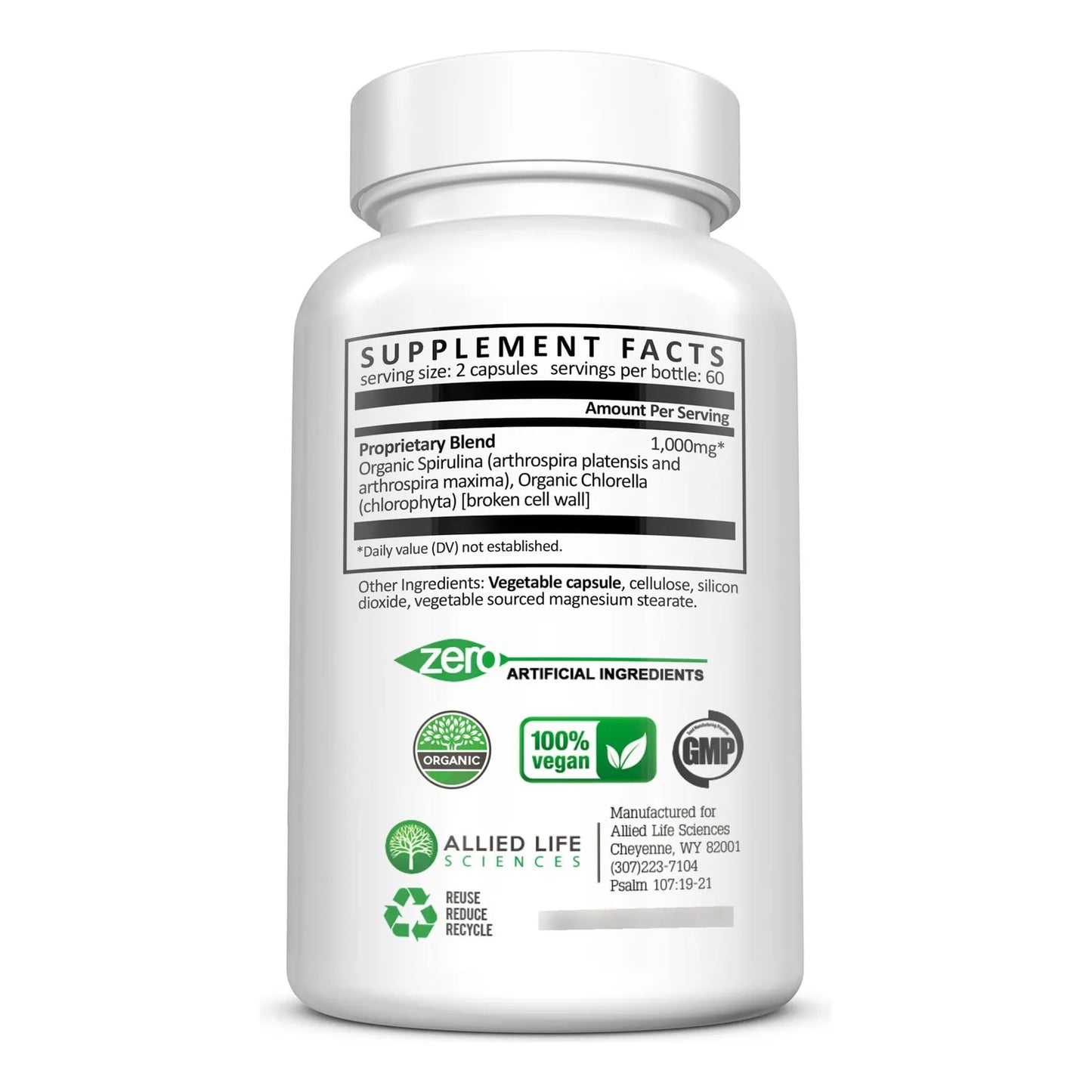 Proteina Vegana De Clorofila Spirulina Y Chlorella Superalimento Verde Desintoxicante