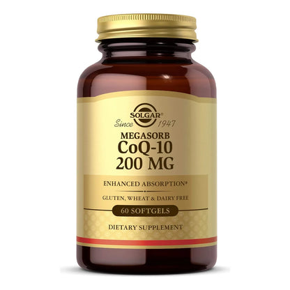 Solgar Megasorb CoQ-10 200 Mg 60 Capsulas Blandas Para Corazon Y Cerebro