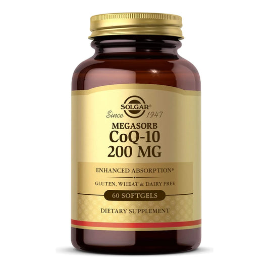 Solgar Megasorb CoQ-10 200 Mg 60 Capsulas Blandas Para Corazon Y Cerebro