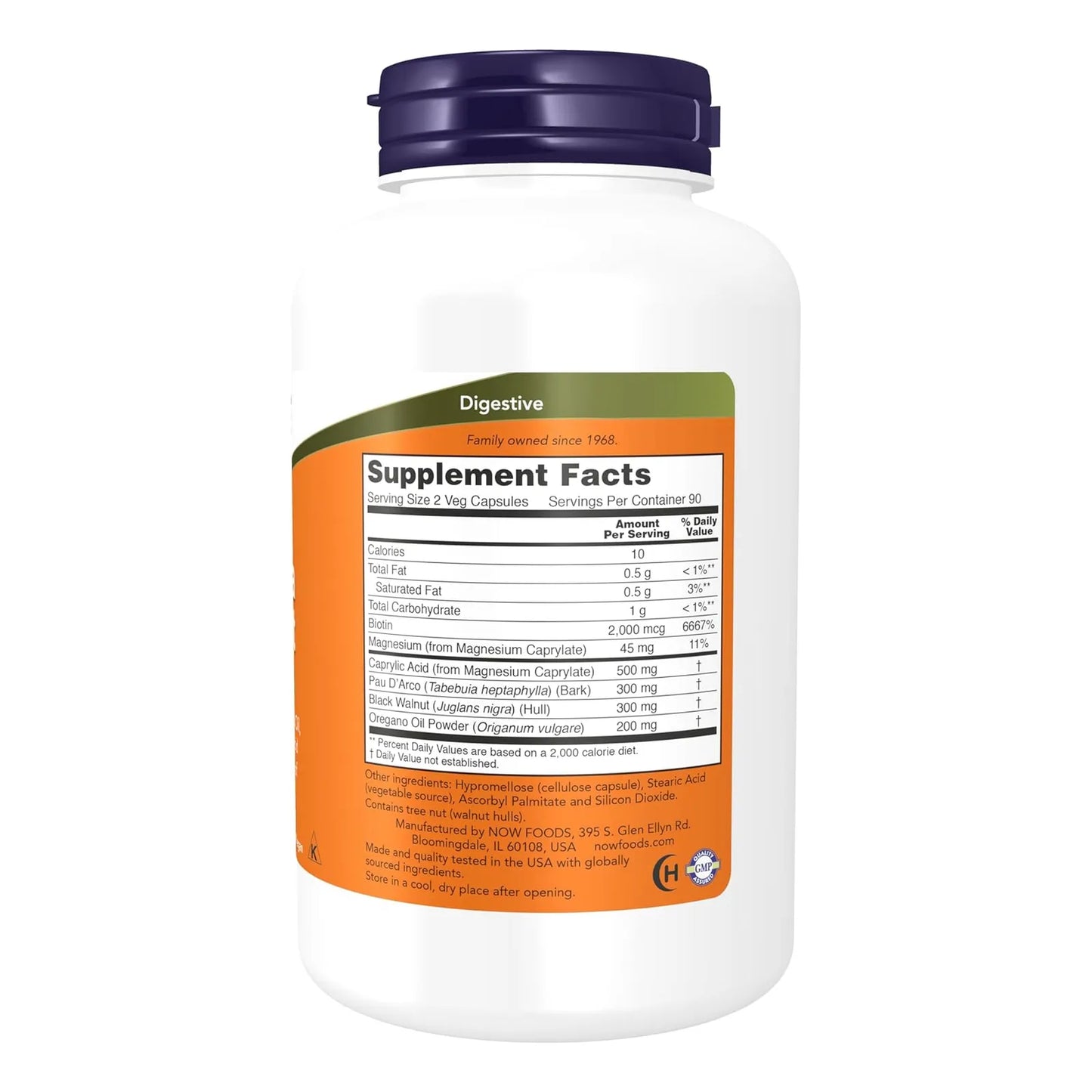 Apoyo Para Candida 180 Capsulas Hierbas Naturales Equilibrio Intestinal