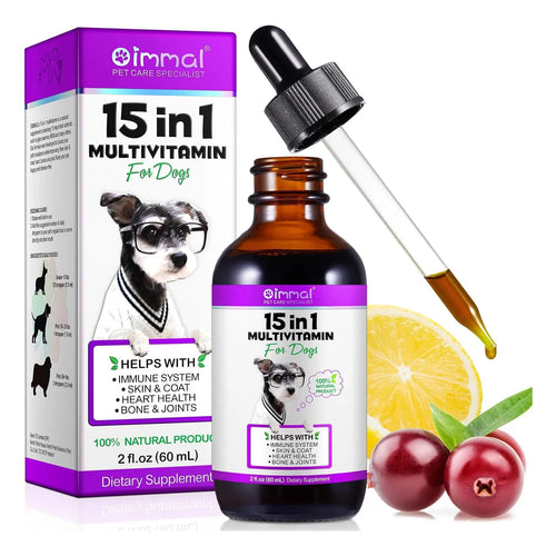 Gotas Multivitamínicas 15 En 1 Para Perros Con Glucosamina M Mejora Articulaciones Piel Y Energía