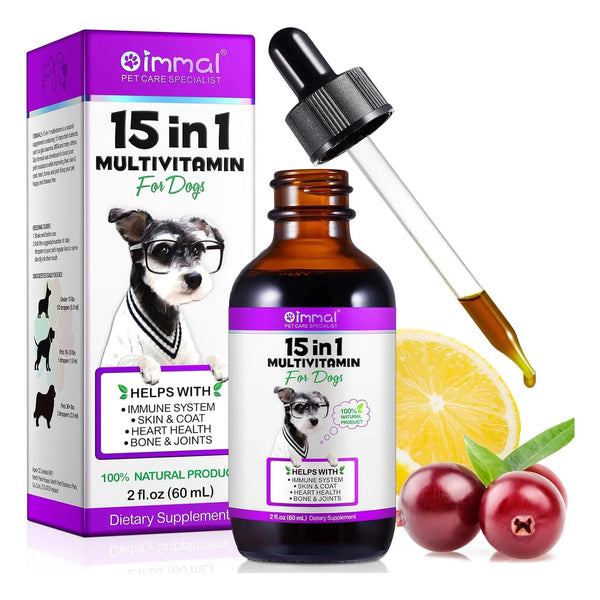 Gotas Multivitamínicas 15 En 1 Para Perros Con Glucosamina M Mejora Articulaciones Piel Y Energía