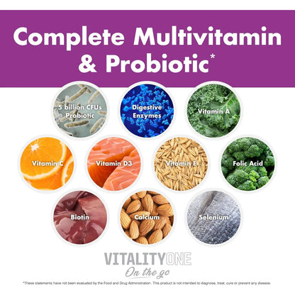 Multivitaminico Probiótico En Polvo Sabor Naranja 30 Porciones Energía Y Digestión