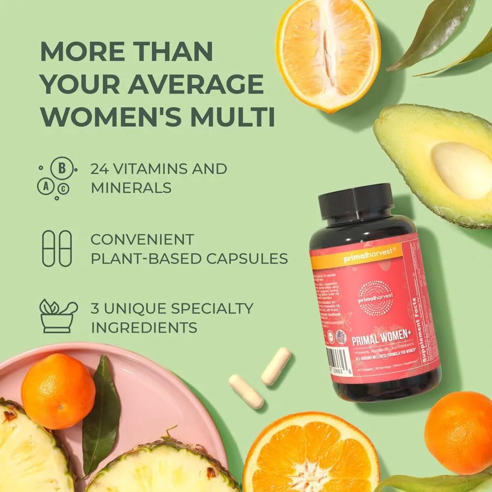 Multivitaminico Para Mujeres Con Vitaminas A C D E B12 B6 Biotina Zinc 60 Capsulas