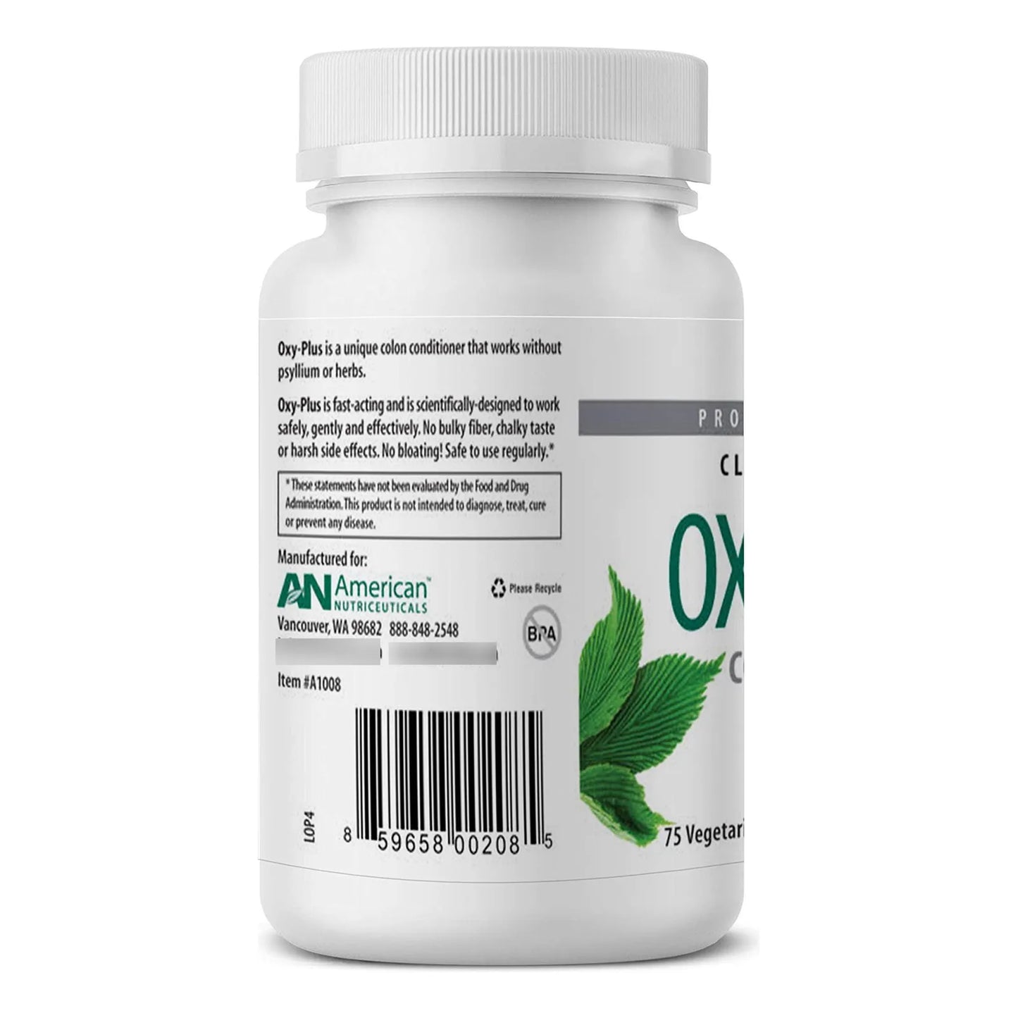 Oxy Plus Limpiador De Colon Accion Rapida 75 Capsulas Alivio Estrenimiento