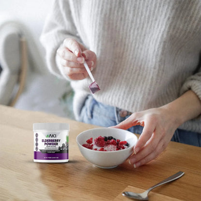 Polvo De Saúco AKI Nutritivo Para Batidos Y Avena Fortalece Tu Sistema Inmunológico