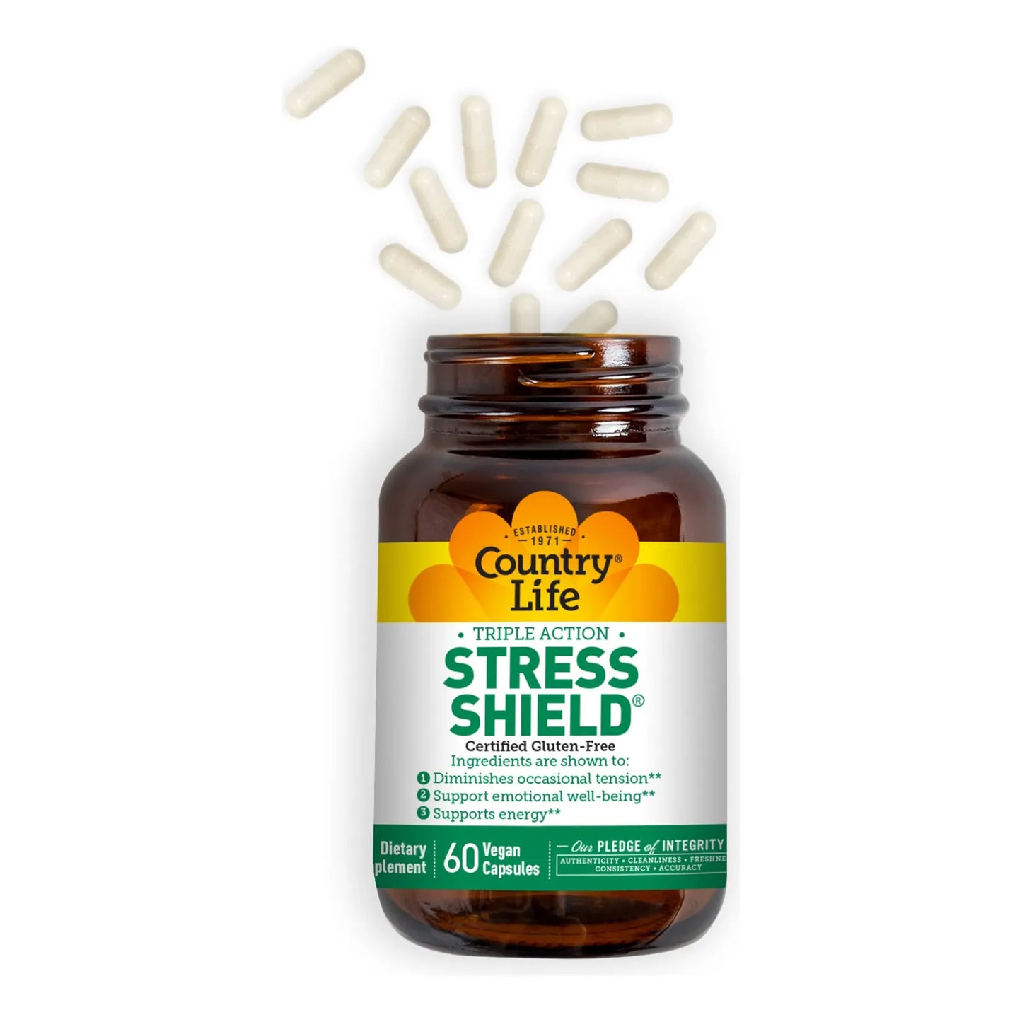 Stress Shield Suplemento Con Ashwagandha Y Vitaminas B Para Aliviar El Estrés Y Aumentar La Energía