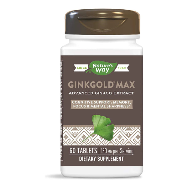 Ginkgo Biloba Extracto 120 Mg Para Memoria Y Concentración 60 Cápsulas