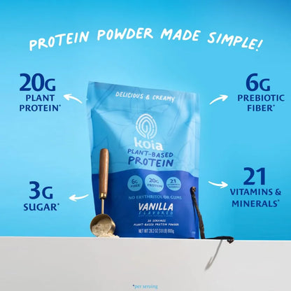 Proteína En Polvo Vegana Sabor Vainilla 20g Prot Sin Azúcares Añadidos