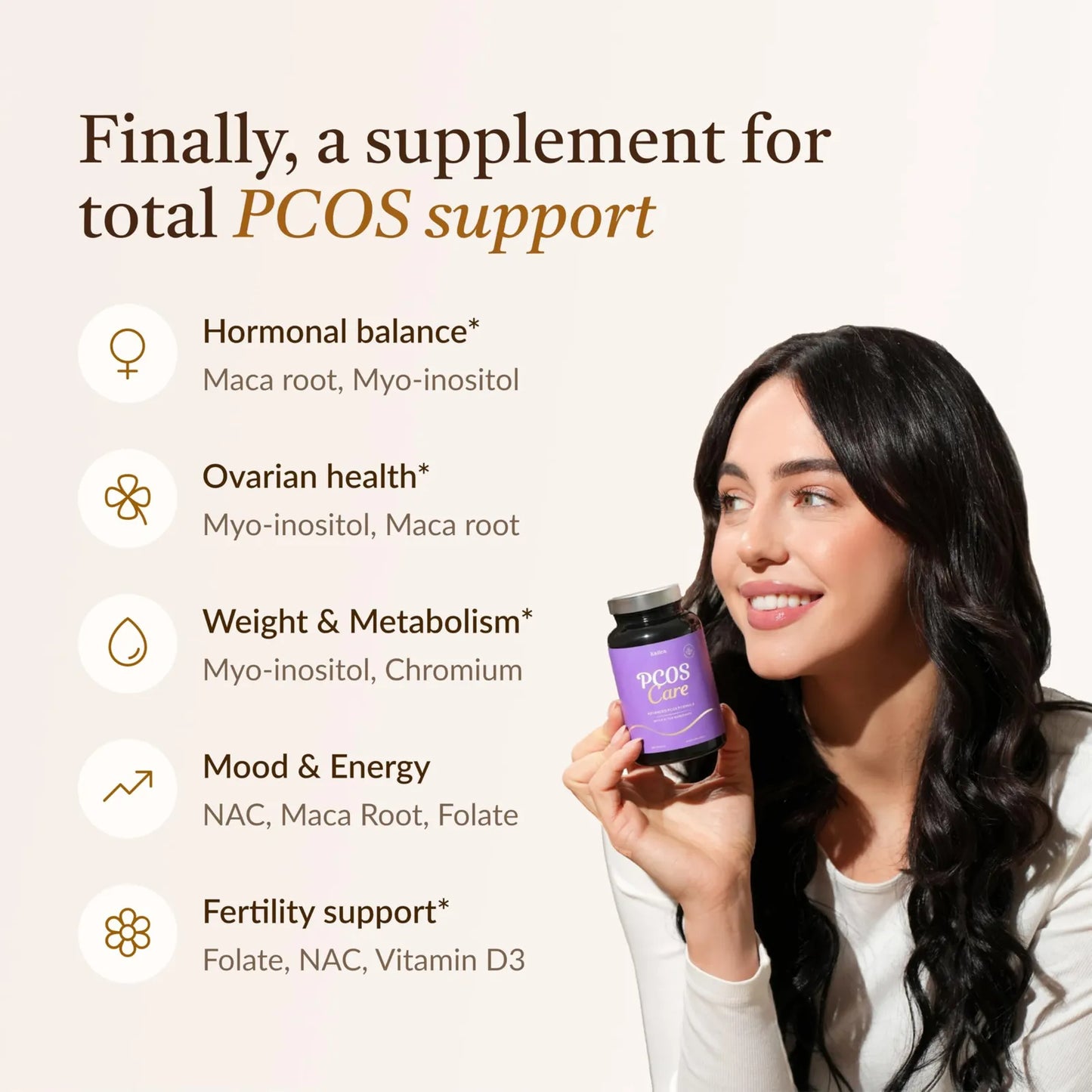 Suplemento SOP 8 En 1 2000 Mg Mioinositol NAC Maca Canela Cromo Folato Zinc Vitamina D3
