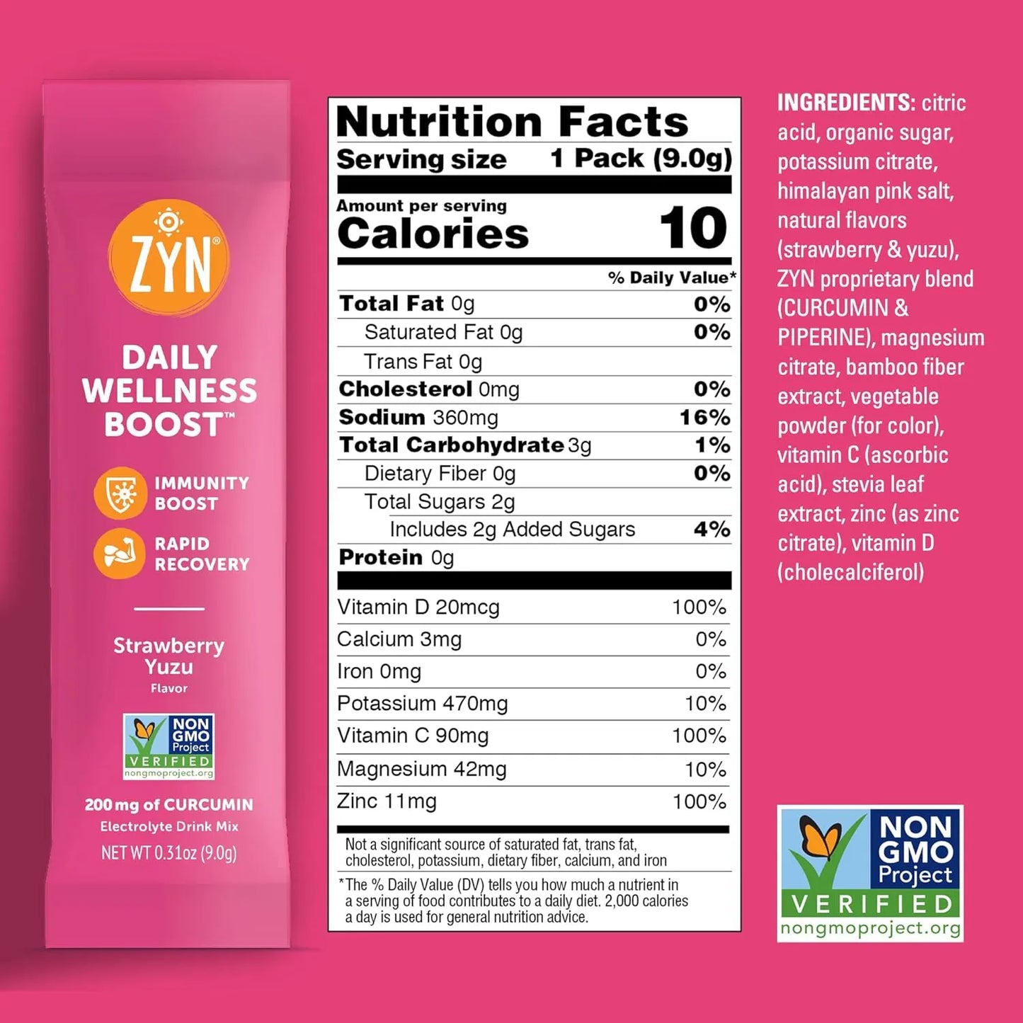 Polvo Hidratante Con Electrolitos Curcumina Vitaminas C D Zinc 4 Sabores