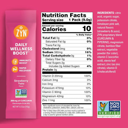 Polvo Hidratante Con Electrolitos Curcumina Vitaminas C D Zinc 4 Sabores
