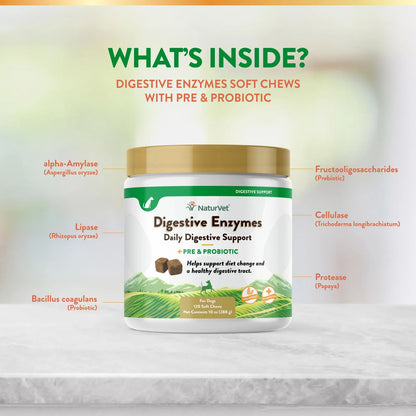 Probiótico Masticable Con Enzimas Digestivas Para Perros 90 Soft Chews Salud Digestiva