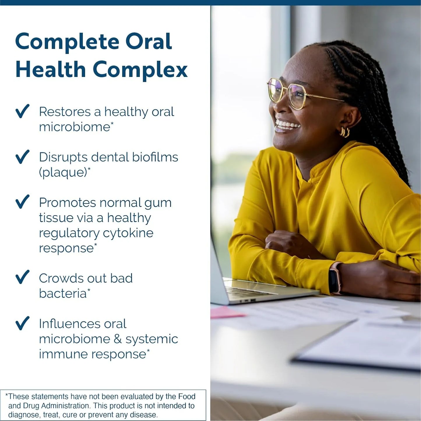 Tabletas Salud Oral Combaten Mal Aliento Probióticos Enzimas 60 Unidades