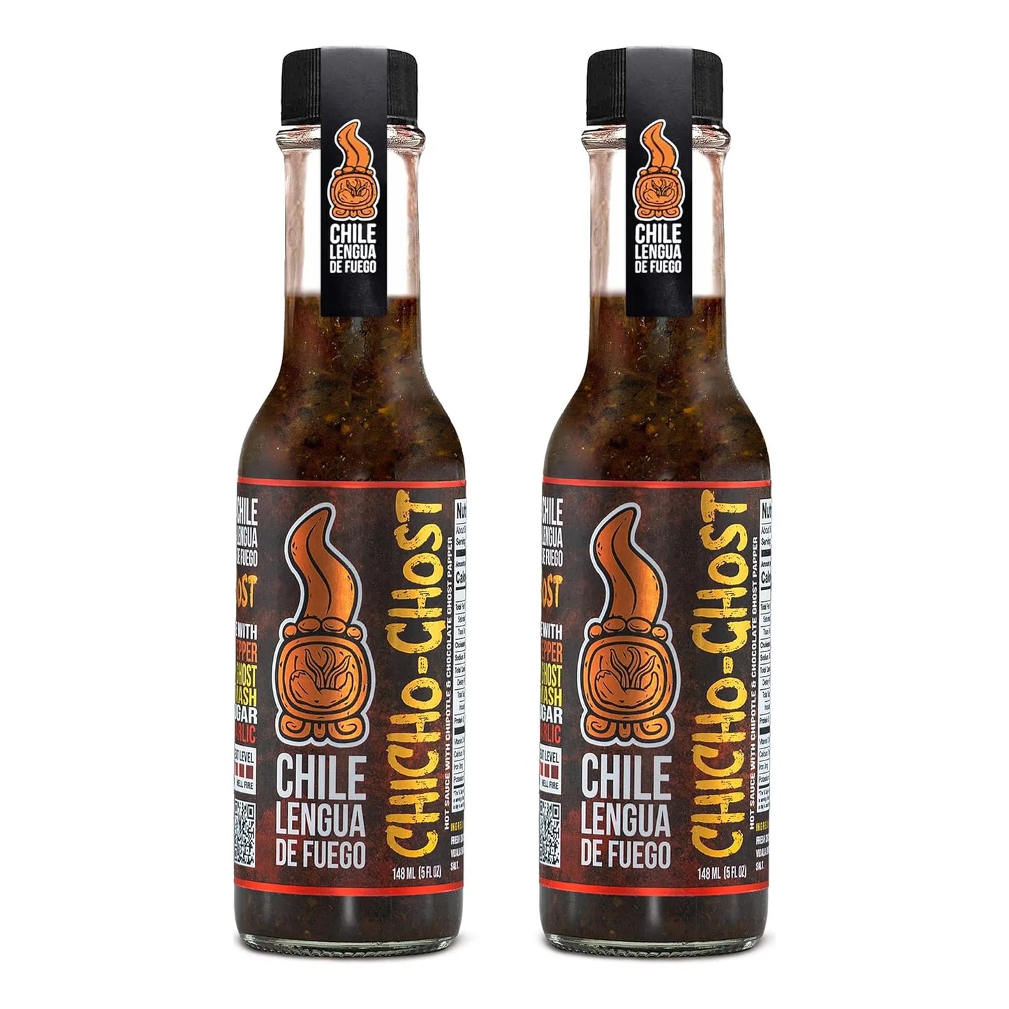 Salsa Picante Medio Calor Chiles Chipotle Pimientos Fantasma Botella 5 Oz