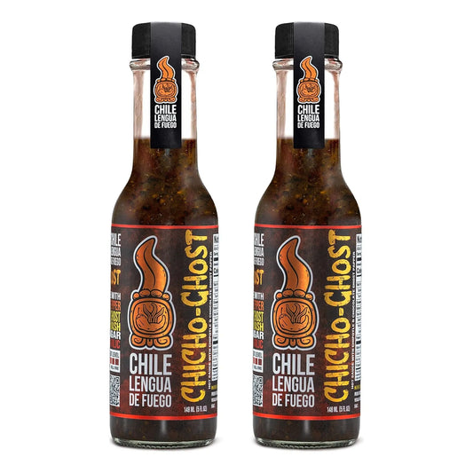Salsa Picante Medio Calor Chiles Chipotle Pimientos Fantasma Botella 5 Oz